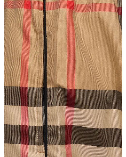 Mujer Pantalones De Algodon Estampado de Burberry de color Neutro Lyst