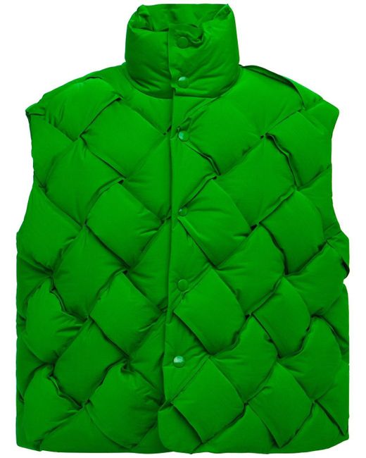 Bottega Veneta Green Tech Nylon Down Vest for men