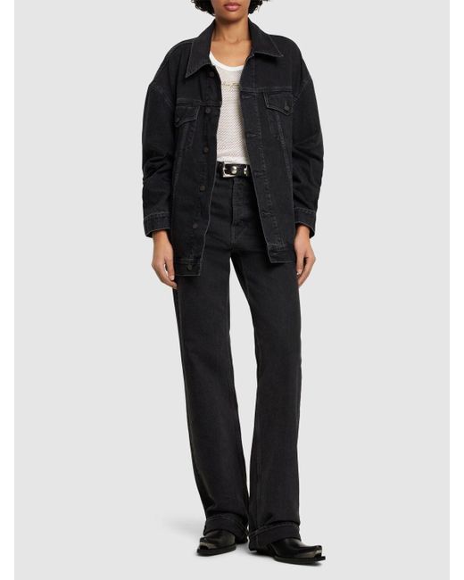 Acne Black Morris Cotton Denim Oversize Jacket