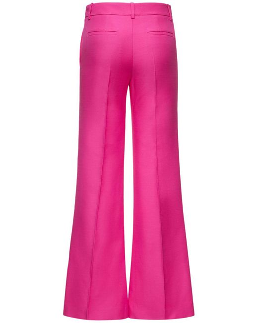 Valentino Pink Hose Aus Woll- Und Seidenkrepp