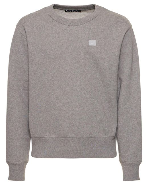 Acne Gray Fairah Cotton Sweatshirt for men