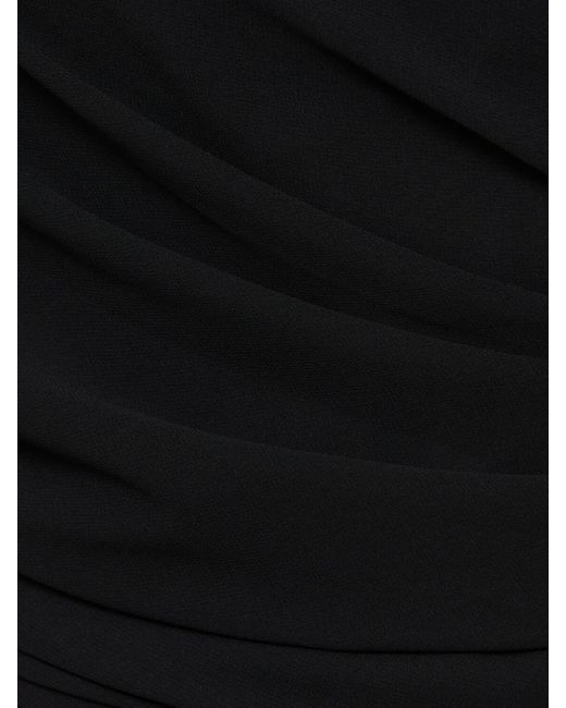 Jacquemus Black Satin-kleid Mit Drapierung "la Robe Castagna"