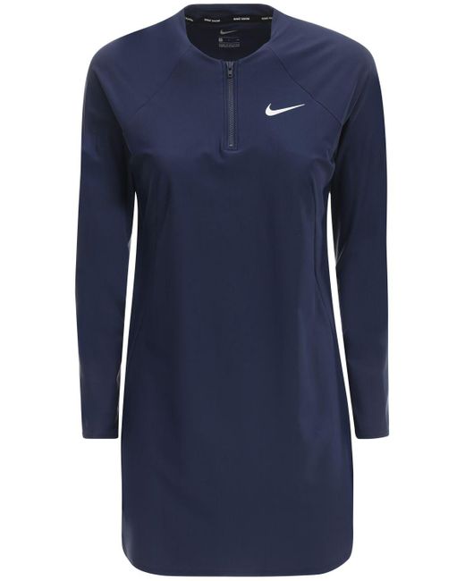 Nike Blue Langärmelige Badeanzugs-tunika