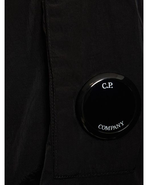 C P Company Black Chrome-R Breast Pocket Overshirt for men