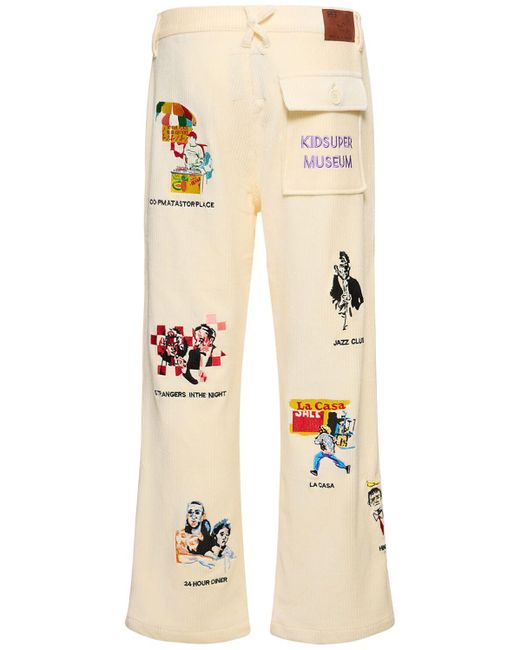 Pantalones bordados Kidsuper de hombre de color Natural