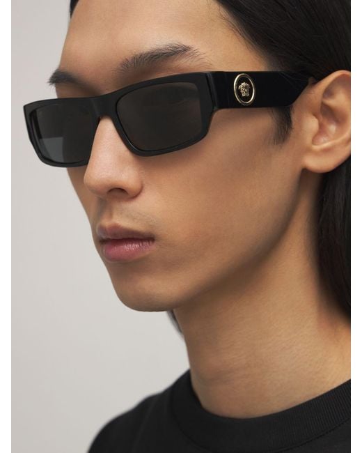 Versace Eckige Sonnenbrille Aus Acetat "medusa" in Black für Herren