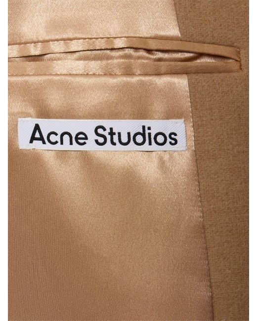 Acne Natural Orkar Classic Wool Blend Coat for men