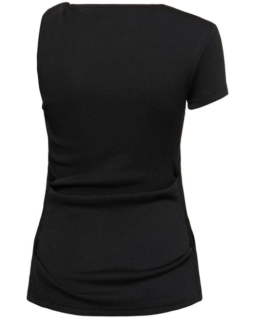Christopher Esber カットアウトワンスリーブトップ Black