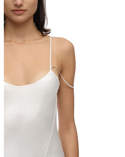 Kiki De Montparnasse Cage Open Back Silk Charmeuse Gown In Ivory White Save 52 Lyst