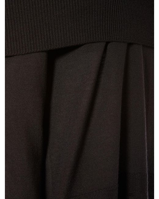 Top de punto de lana con manga larga Max Mara de color Black