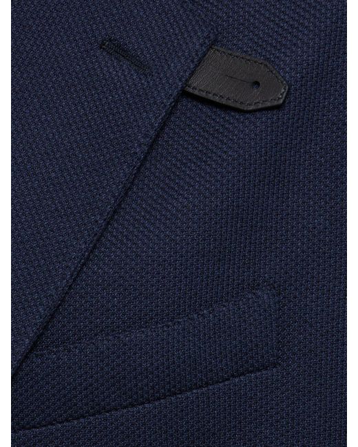Brioni Blue Cotton & Silk Jersey Blazer for men