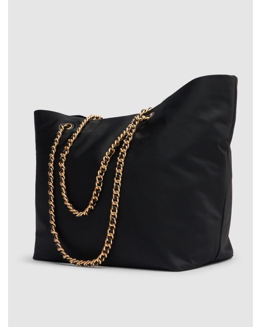 Tory Burch Black Ella Chain Nylon Tote Bag