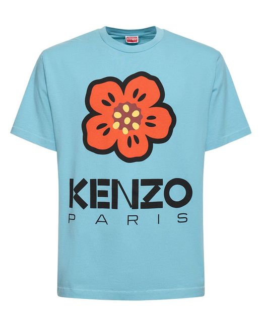 KENZO Klassisches T-Shirt "Boke Flower" in Blue für Herren