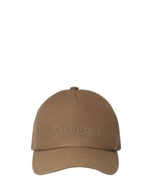 Gorra de algodón vintage Saint Laurent de hombre de color Brown