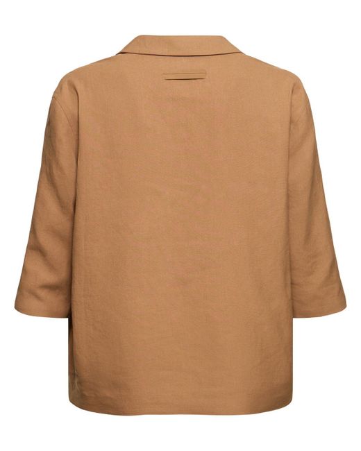 Zegna Natural Oasi Lux Linen Boxy Shirt for men