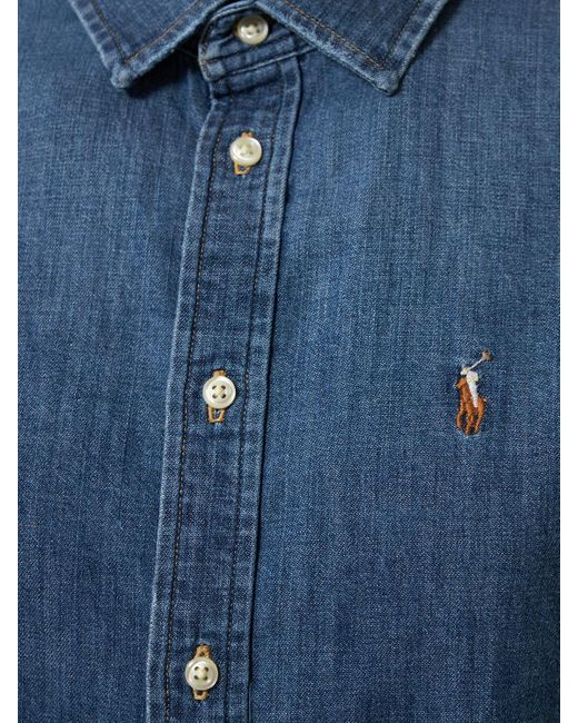 Polo Ralph Lauren Blue Cotton Denim Shirt