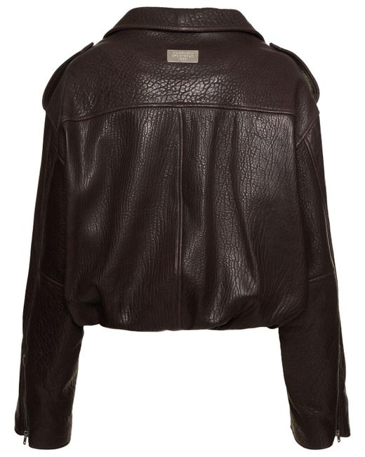 Acne Lisio レザーバイカージャケット Black
