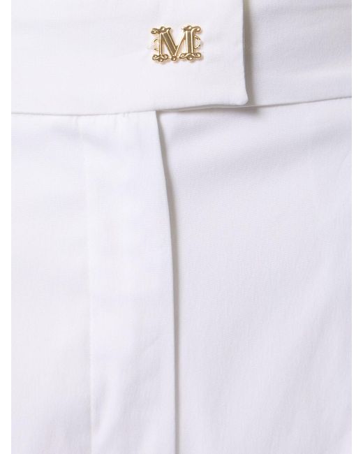 Max Mara Sultano コットンブレンド ポプリンショートパンツ White