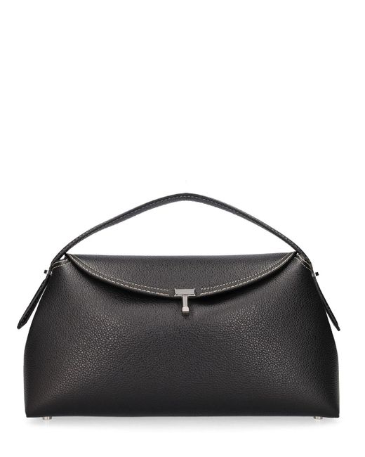 Totême  Black T-lock Pebble Leather Top Handle Bag