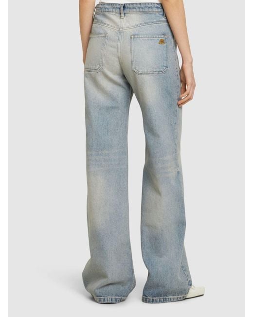 Jeans de denim de algodón Courreges de color Blue