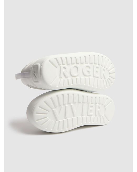 Roger Vivier Puffy Choc レザースニーカー White