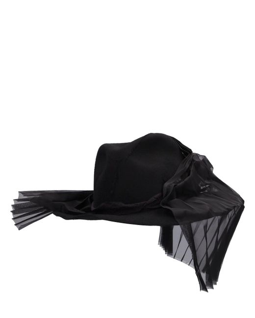 Cappello in lana di Yohji Yamamoto in Black da Uomo