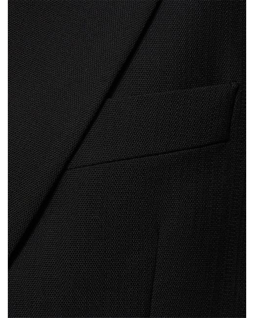 Blazer de crepé lana Acne de color Black