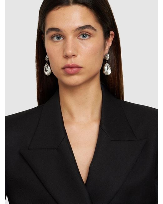 Moschino White Still Life With Heart Drop Earrings