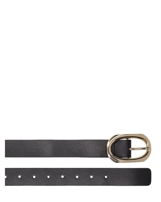 Anine Bing White Signature Link Leather Belt