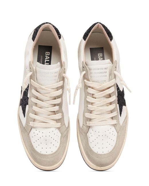 Golden Goose Deluxe Brand Natural 20mm Ballstar Napa Leather Sneakers