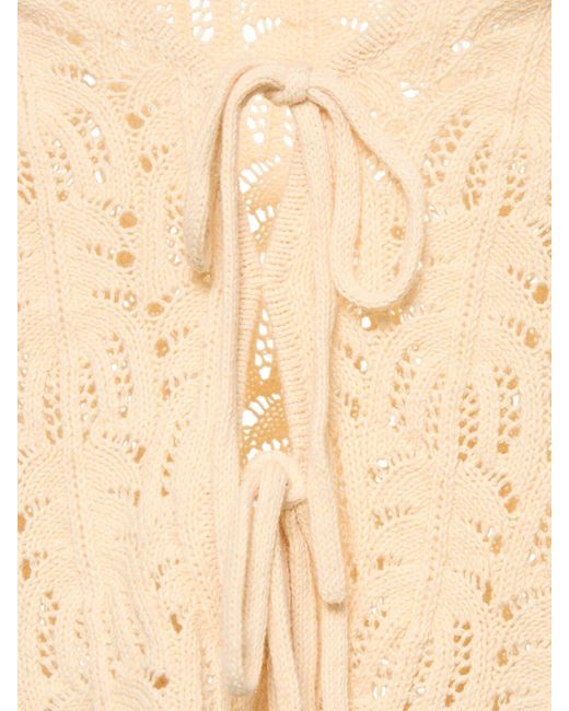 THE GARMENT Natural Egypt Crochet Cotton Linen Top