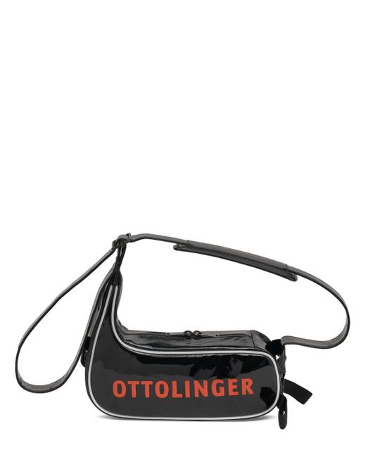 OTTOLINGER Black Puma X Patent Shoulder Bag