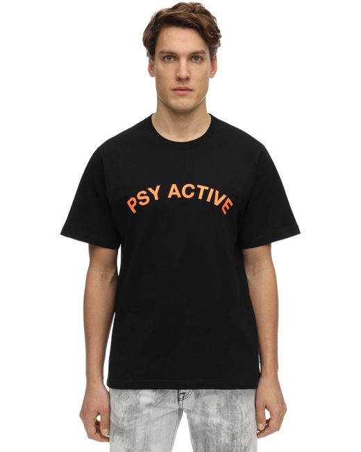 P.a.m. Perks And Mini Black Xeperience Psy Active Cotton T-shirt for men