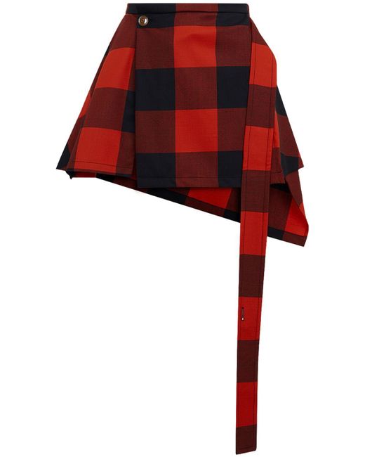 Minifalda kilt de lana Vivienne Westwood de color Red