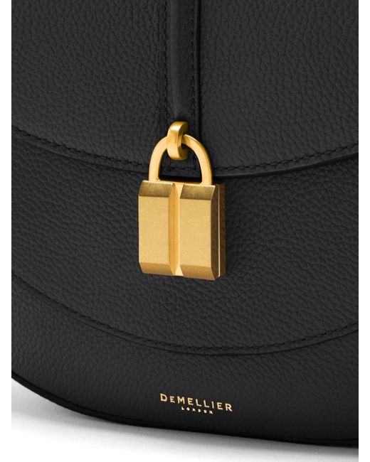 DeMellier London The Vancouver Saddle グレインレザーバッグ Black
