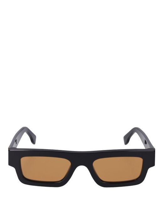 Retrosuperfuture Black Colpo Refined Squared Acetate Sunglasses