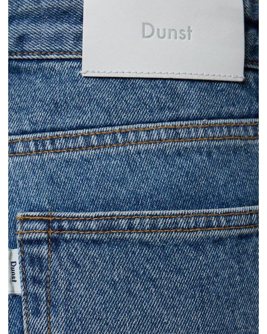 DUNST Blue Linear High Rise Straight Jeans