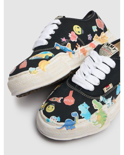 Maison Mihara Yasuhiro White Baker Stickers Low Sneakers for men