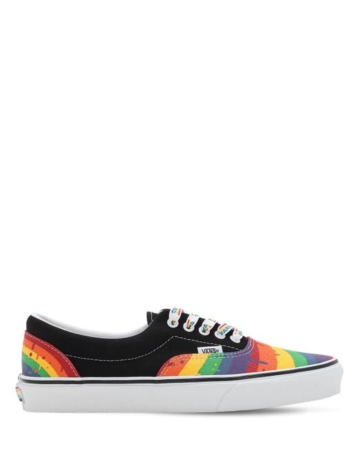 Vans Black Rainbow Drip Era Shoes