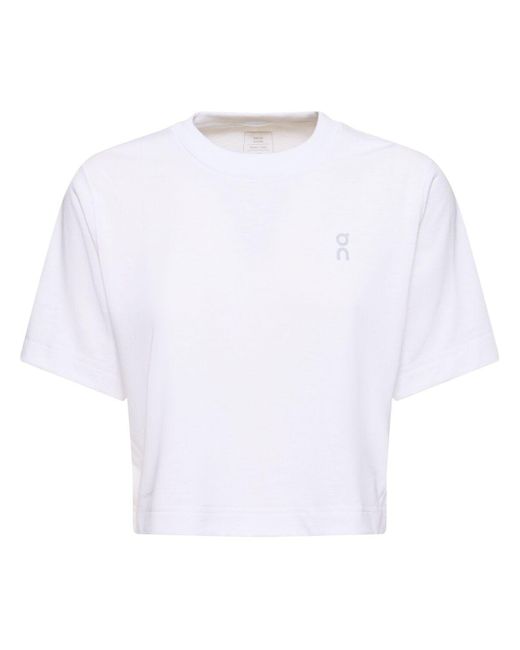 Mujer Camiseta Corta De Techno On Shoes de color White