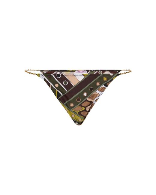 Emilio Pucci Multicolor Bikinislip Aus Lycra Mit Druck