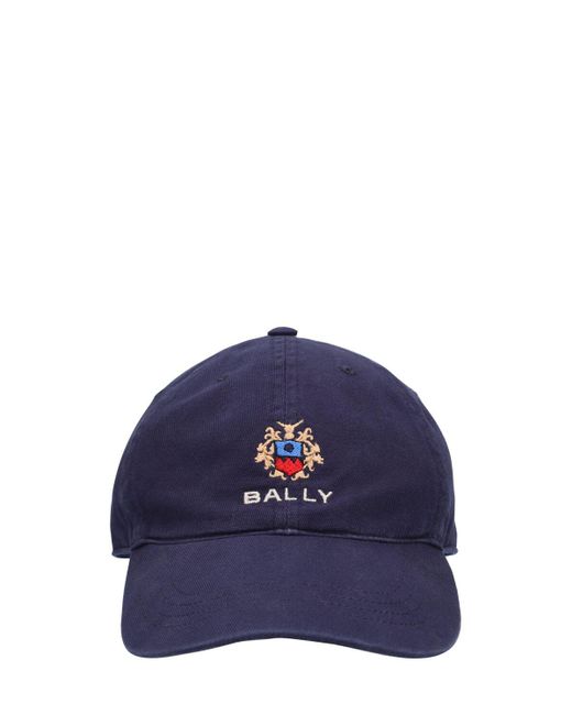 Bally Blue Logo Cotton Baseball Hat for men