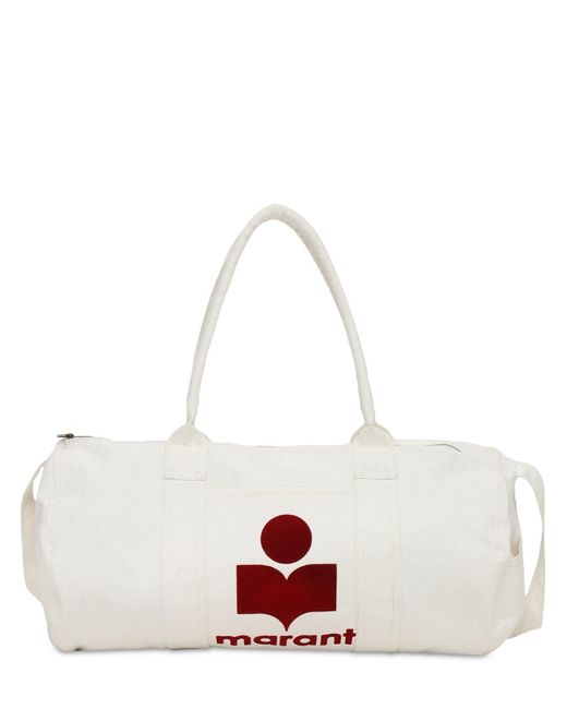 Isabel Marant White Nayogi Cotton Duffle Bag