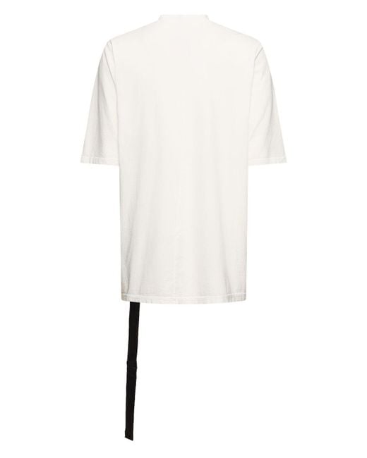 T-shirt en coton jumbo ss t Rick Owens pour homme en coloris White