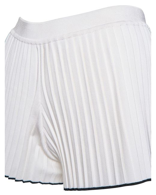 Shorts le short maille plissé in maglia di Jacquemus in White