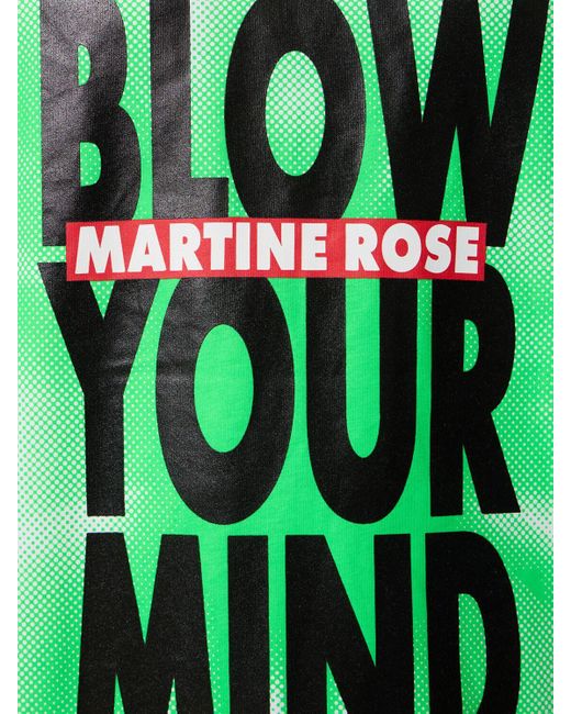 メンズ Martine Rose Blow Your Mind コットンジャージーtシャツ Green