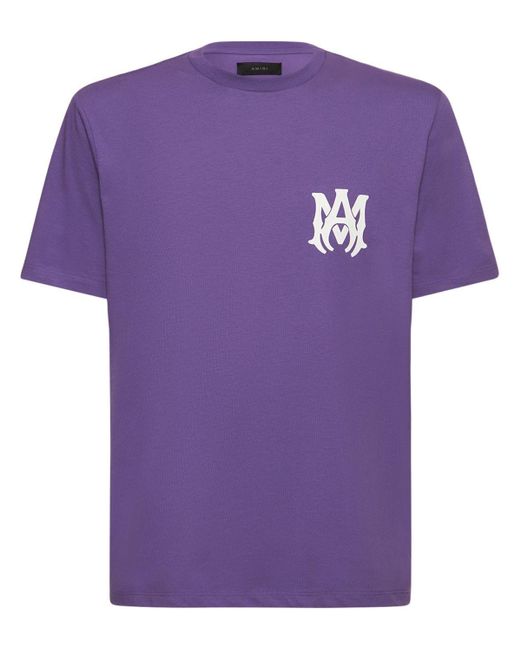 Amiri Purple Ma Logo Cotton Jersey T-shirt for men