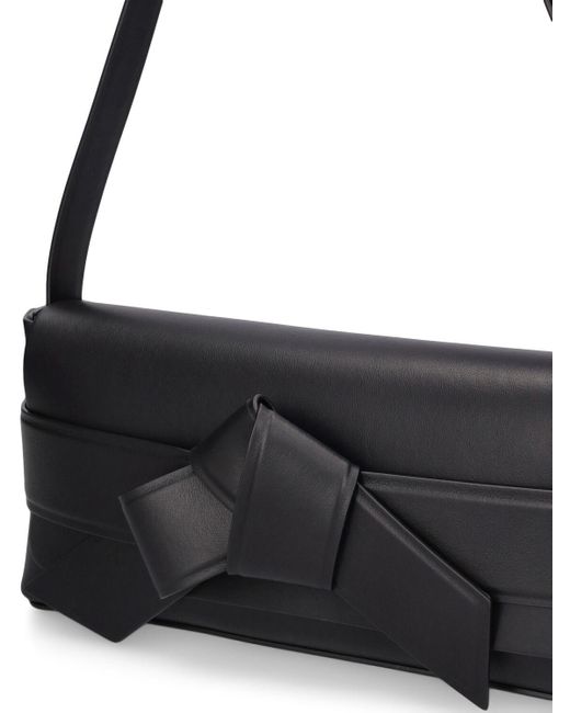 Acne Black Musubi Elongated Leather Shoulder Bag