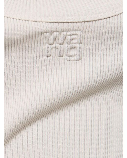 Camiseta corta de algodón Alexander Wang de color White