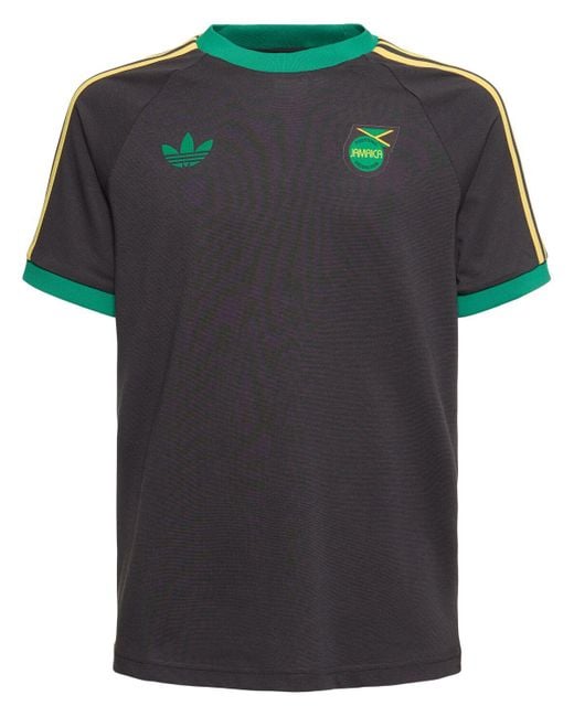 Adidas Originals Black Jamaica Adicolor 3-stripes Tee for men